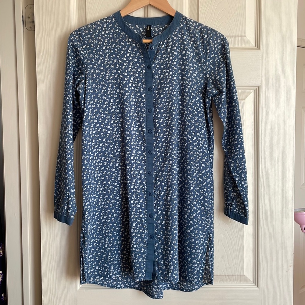 Cotton Button Front Tunic